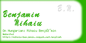 benjamin mihaiu business card